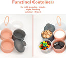 Baby Formula Dispenser, Formula Container, Portable Milk Powder Dispenser Container, Baby Feeding Travel Storage Container, Non-Spill Stackable Baby Snack Storage Container, BPA Free, 2 Packs by TinyTreasures Baby Boutique