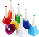 Eastrock Handbells, Hand Bells Set 8 Note Musical Bells for Toddlers Children Kids Adults, Used for Festival, Musical Teaching, Church Chorus, Wedding, Family Party by TinyTreasures Baby Boutique