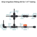 Drip Irrigation Fittings for 1/4 inch Tubing (0.16" ID x 0.28" OD), 20 Pcs Anti-Drop Locked Barbed Reducing Elbows for Drip Line Connectors by GreenHaven Gardens