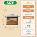 Ankou Airtight Formula Container-1000ml/400g Formula Dispenser with Lids, BPA-Free Food Storage Containers, One Button Handy Milk Powder Dispenser with Scoop and Scraper, Dark Brown by TinyTreasures Baby Boutique