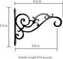 N+A Sunshine Iron Metal Hanging Planter Bracket, 2 Pack Wall Hooks for Hanging Birds Feeders, Latern, Wind Chimes, Coat, Decorative Indoor Outdoor (Black) by GreenHaven Gardens