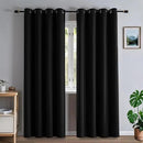 Black Curtains 96 Inches Long for Bedroom, Black Out CurtainsThermal Insulated Blackout 2 Panels Set, Long Drapes for Living Room Windows Solid Grommet Privacy, W52 x L96 by CozyNest Decor