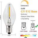 C7 Clear LED Christmas Lights, C7 Clear Christmas String Lights with 27 Clear LED Bulbs (Plus 2 Extra Bulbs) for Christmas Holiday Season Party Indoor&Outdoor Patio Backyard Decoration (25Ft, Clear) by GreenHaven Gardens