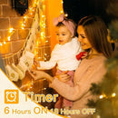 Ollny String Lights Indoor 200LED 60FT, Warm White Connectable Plug in LED Outdoor Light, 8 Modes Waterproof Timer Christmas Lights for Outside Bedroom House Party Wedding Camping by GreenHaven Gardens
