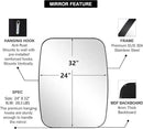 ANDY STAR Oval Bathroom Mirror, 24x32’’ Matte Black Metal Frame Oblong Mirror for Bathroom, Modern Black Oval Bathroom Mirror for Over Sink, Hangs Horizontal or Vertical by CozyNest Decor