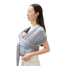 Konny Baby Carrier Flex SoftBreeze with Head Support - Adjustable, Easy to Wear Baby Wrap Sling, Perfect for Newborn Babies Essentials up to 44 lbs (XS-XL) - Blue Grey by TinyTreasures Baby Boutique
