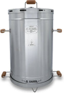 El Barril Lite Large Barrel Smoker Grill, Stainless Steel 430, 45 lb Capacity, 14 Meat Hooks, Upper Grill and Handler, Outdoor Vertical Charcoal BBQ (Lite 45LBS Large) by GreenHaven Gardens