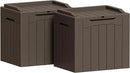 Greesum 31 Gallon Deck Box for Outside, All Weather Outdoor Storage Boxes for Patio Furniture Set, Package Delivery Box, Garden Tools, Brown(Set of 2) by GreenHaven Gardens