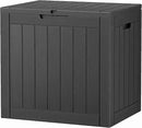 32 Gallon Deck Box Lockable Resin Indoor Outdoor Storage Box waterproof Outdoor Container for Patio Furniture, Pool Accessories, Cushions, Garden Tools, Sports Equipment by CozyNest Decor