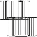 Cumbor 2 Pack 29.7-46" Baby Gate for Stairs, Mom's Choice Awards Winner-Auto Close Dog Gate for doorways, Easy Install Pressure Mounted Pet Gates indoor, Easy Walk Thru Wide Safety Gate for Dog, Black by TinyTreasures Baby Boutique