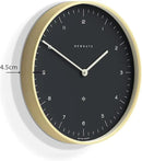NEWGATE® Mr Clarke Wall Clock | Large Scandi Inspired Plywood Clock | 16 inch | Pale Wood case with Dark Grey dial | Modern Minimalist Design for Kitchen, Living Room or Office by CozyNest Decor