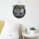 Crazy Dog Hanging Wall Sign for Front Door Home Kitchen Decor Rustic Wooden Round Sign Wall Decoration for Kitchen Dining Room Living Room Bedroom Outdoor by CozyNest Decor