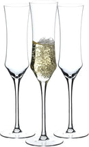 Hand Blown Crystal Champagne Flutes, Sparkling Champagne Glasses Set of 3 – 7 Ounce by CozyNest Decor