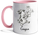 Cow Ceramic Cup 11 15Oz, Personalized Cow Coffee Mug Gift For Christmas, Unique Animal White Accent Coffee Cup, Custom Cows Lover Coffee Mug With Name, Unique Cows Teacup Gift For Kid Child Birthday by TinyTreasures Baby Boutique