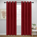 Easy-Going Blackout Curtains for Bedroom, Solid Thermal Insulated Grommet and Noise Reduction Window Drapes, Room Darkening Curtains for Living Room, 2 Panels (52x84 in,Christmas Red) by CozyNest Decor