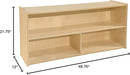 2-Shelf Kids Bookshelf & Toy Storage Organizer | 3-Section Montessori Shelves for Home & Classroom Organization & Storage by TinyTreasures Baby Boutique