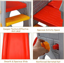 GLACER Toddler Slide, 5 in 1 Kids Climber Slide Playset w/Basketball Hoop, Telescope, Crawl Through Space, Easy Climb Stairs, Freestanding Slide Toddler Playground for Indoor and Outdoor by TinyTreasures Baby Boutique