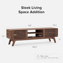 mopio Ensley TV Stand, Mid Century Modern for 55/60/65 inch TV, Farmhouse TV Stand, Entertainment Center with Storage, TV and Media Consol for Living Room (Walnut, 59") by CozyNest Decor
