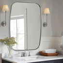 ANDY STAR Brushed Nickel Oblong Mirror, 36x48 Inch Brushed Nickel Oval Mirror for Bathroom with Stainless Steel Metal Frame, Wall Mouned for Bathroom, Living Room, Entryway by CozyNest Decor