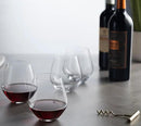 Godinger Wine Glasses, Stemless Wine Glasses, Red Wine Glasses, Wine Drinking Glasses, Stemless Wine Glass - 17oz, Set of 4 - Made in Europe by CozyNest Decor