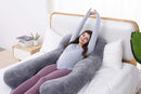 AS AWESLING Pregnancy Pillow, U Shaped Full Body Pillow, Nursing, Support and Maternity Pillow for Pregnant Women with Removable Velvet Cover (Grey) by TinyTreasures Baby Boutique
