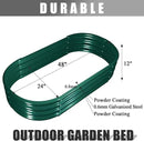 2 Pack 4x2x1FT Galvanized Raised Garden Bed Kit Oval Metal Ground Planter Box Outdoor Bottomless Planter Raised Beds for Vegetables Flowers Herbs Fruits, Green by CozyNest Decor