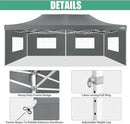 COBIZI 13x26 Pop Up Tent 13x26 Canopy with Sidewalls Heavy Duty Canopy Party Tent for Parties, Outdoor Wedding Large Event Tent Wind Waterproof UPF 50+ Ez Up in Garden Lawn with Roller Bag, Gray by GreenHaven Gardens