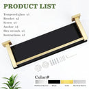 Alise Bathroom Shelves,Gold Glass Shelf for Bathroom, Modern Floating Shelves,20 inch by CozyNest Decor