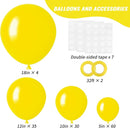 RUBFAC 129pcs Yellow Balloons Different Sizes 18 12 10 5 Inch Latex Balloon Garland Arch Kit for Masquerade Party Decoration Gender Reveal Graduation Anniversary Baby Shower Party Supplies by TinyTreasures Baby Boutique