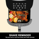 Air Fryer 6.8 Quarts, 10-in-1 Functions, Air Fry, Roast, Bake, Broil, Dehydrate, Large & Compact Air Fryers, Nonstick & Dishwasher-Safe Airfryer Basket, Stainless Steel Air Fryer, Easy to Use by CozyNest Decor
