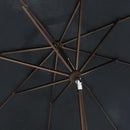 EliteShade USA 10-Year-Non-Fading 10Ft Market Umbrella Patio Umbrella Outdoor Table Umbrella with Ventilation, Black by GreenHaven Gardens