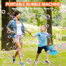 Automatic Bubble Machine 10 Holes Bubble Blower 20000+ Big Bubbles Per Minute Bubbles for Kids Portable Bubble Maker Operated by USB or Batteries for Outdoor Birthday Gifts Wedding Easter Party Favor by TinyTreasures Baby Boutique
