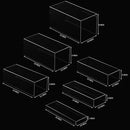 Rectangular Acrylic Display Risers 6pcs, Clear Display Storage Stands, Acrylic Display for Funko Pop Figure, Desserts, Cupcake, Toys, Collectibles, Merchandises- 12-1'', 2'', 3'', 4'', 5'', 6'' by CozyNest Decor