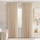 MIULEE Back Tab Beige Curtains 84 Inch Length 2 Panels Set for Living Room Bedroom, Cream Rod Pocket/Pinch Pleated Light Blocking Thermal Insulated Room Darkening Blackout Curtains 84 Inches Long by TinyTreasures Baby Boutique