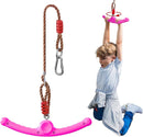 Ninja-Twister 360° Spin Handle: Slackline Swing Attachment for Kids - Activate Ninja Powers with Twist-Spin Flips! (Rose Red- Backyard/Playground Hang Toy) by TinyTreasures Baby Boutique