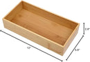 Bamboo Drawer Organizer - Kitchen Utensil Organizer Silverware Tray Cutlery Holder，Office Desk Supplies and Accessories (12x5.9x2.6 inch) by CozyNest Decor