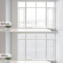 Window Privacy Film with Installation Tools, Stripe Window Film, Static Cling, Anti UV, Heat Control, Ideal for Home Shower Office Glass Door (Stripes Pattern, 29.6X157.4Inch) by CozyNest Decor