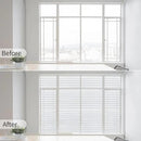 Window Privacy Film with Installation Tools,Stripe Window Film, Static Cling, Anti UV, Heat Control, Ideal for Home Shower Office Glass Door (Stripes Pattern, 45.2X157.4Inch) by CozyNest Decor