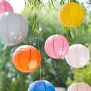 Chinese Style Paper Lanterns, Set of 12, Suitable for Party Decoration (Red, 12in)