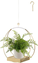 Hanging Planters for Indoor Plants, Plant Hanger with Sturdy Wood Base,Modern Boho Macrame Plant Hanger,Wall Ceiling Window Stands(Plants/Pots Not Included) by GreenHaven Gardens