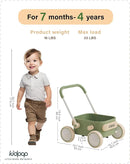PULA Baby Push Walker with Wheels Toddler Wagon for First Learner Baby Toys 6-12 Months, 1 Year Old Birthday Gifts, Indoors and Outdoors (Green) by TinyTreasures Baby Boutique