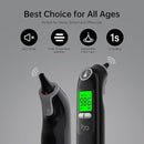 Ear Thermometer, Highly Accurate Ear Thermometer for Kids, Adults and Babies, 30 Memory Recall, 1s Result and 3-Color Fever Alert, with 24 Disposable Probe Covers, Black by TinyTreasures Baby Boutique