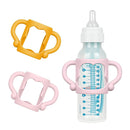 Silicone Baby Bottle Handles, 2PCS Bottle Handles for Dr Brown Narrow Bottles, Easy Grip Handles to Hold Baby Bottle, Easy Carry Handle Lightweight Bottle Handle(Pink/Orange) by TinyTreasures Baby Boutique