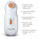 Replacement Filing Pads for Cherish Baby Care Electric Baby Nail Trimmer - Includes 4 Filing Discs for Newborn to Toddler by TinyTreasures Baby Boutique