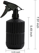 OFFIDIX Glass Spray Bottle, Pressure Watering Can, Indoor Plant Mister, Adjustable Nozzle Watering Glass 0.45L/15.22oz Spray Bottle for Garden Plants Cleaning Solutions (Black) by GreenHaven Gardens