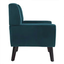 UIXE Accent Chairs Set of 2, Velvet Upholstered Armchair for Living Room, Modern Club Arm Chairs Comfy Single Sofa Button Tufted Bedroom Reading Seat - Blue by CozyNest Decor