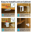 Upgraded (20locks+4keys) Adhesive Magnetic Child Safety Locks for Cabinets and Drawers, One Minute Fast, Easy and No Drill Installation by TinyTreasures Baby Boutique