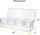 Estilo 4 Section Condiment on Ice, Clear (1-(Pack)) by CozyNest Decor