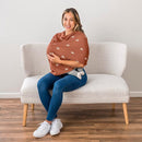 Itzy Ritzy 4-in-1 Nursing Cover, Car Seat Cover, Shopping Cart Cover & Infinity Scarf – Breathable, Multi-Use Nursing Cover Up for Breastfeeding, Carseat Canopy & Stroller Cover (Terracotta Sunrise) by TinyTreasures Baby Boutique