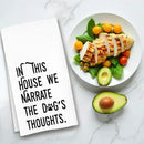 Dog Kitchen Towel, Waffle Weave Microfiber Dish Towel, in This House We Narrate The Dog's Thoughts, Funny Pet Decor Gift for Dog Moms, Animal Lovers by CozyNest Decor